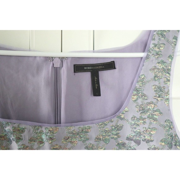 BCBGMaxAzria Floral Mini Dress in Gray and Green - Picture 6 of 6